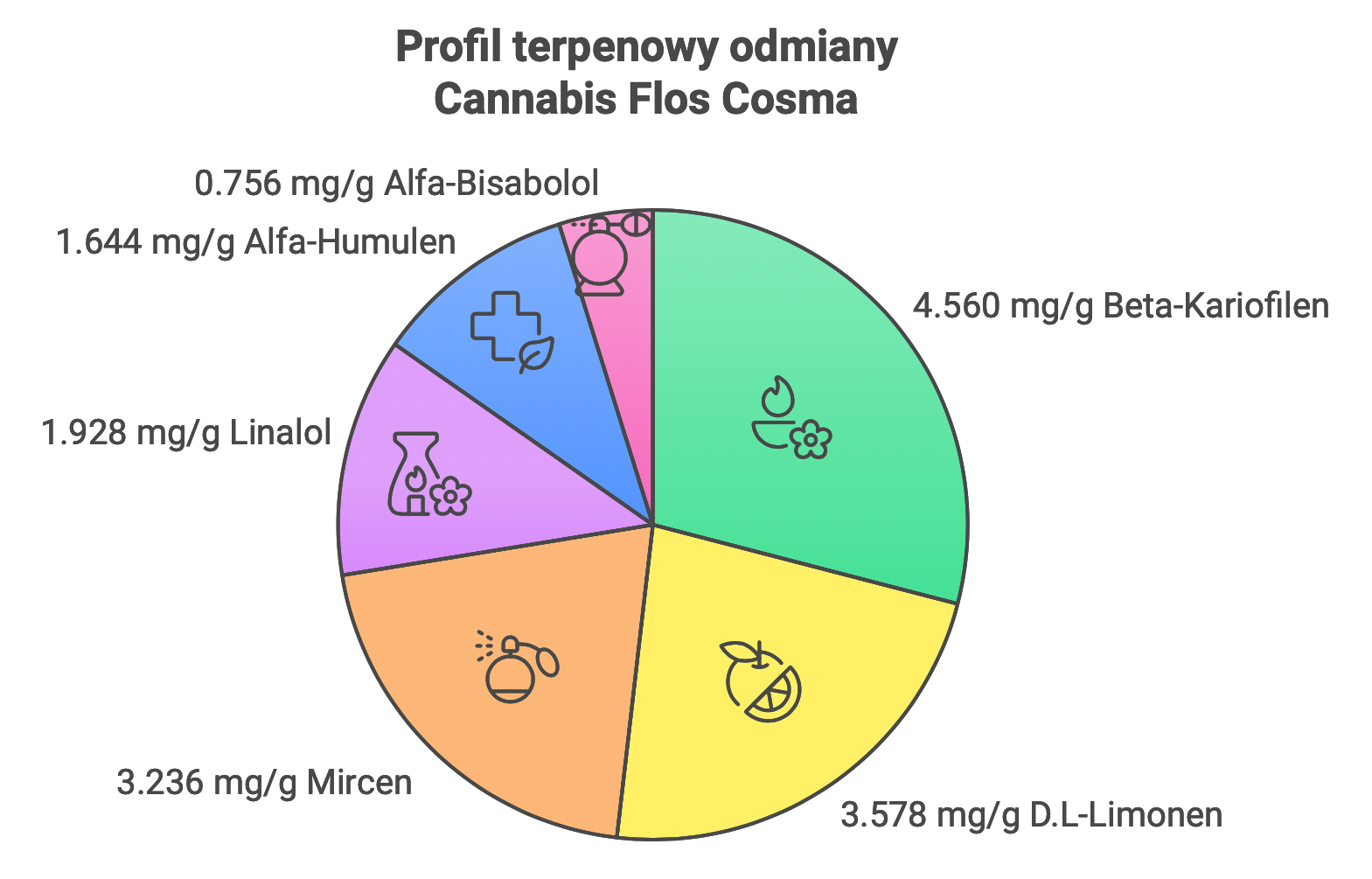 Profil terpenowy odmiany Cannabis Flos Cosma