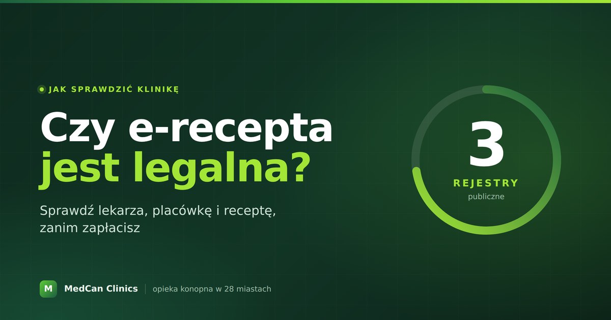 Czy e-recepta na susz jest legalna? Jak sprawdzić klinikę i lekarza