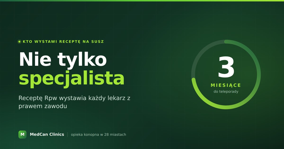 Czy lekarz rodzinny może wystawić receptę na medyczną marihuanę?
