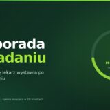 Grafika MedCan Clinics: napis Teleporada po badaniu i pierścień z liczbą 3 miesiące, czyli okno, w którym kolejną receptę na susz można wystawić zdalnie