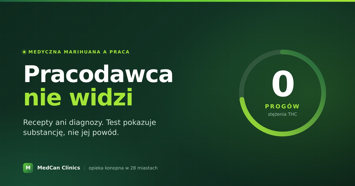 Medyczna marihuana a praca — czy pracodawca się dowie o recepcie?