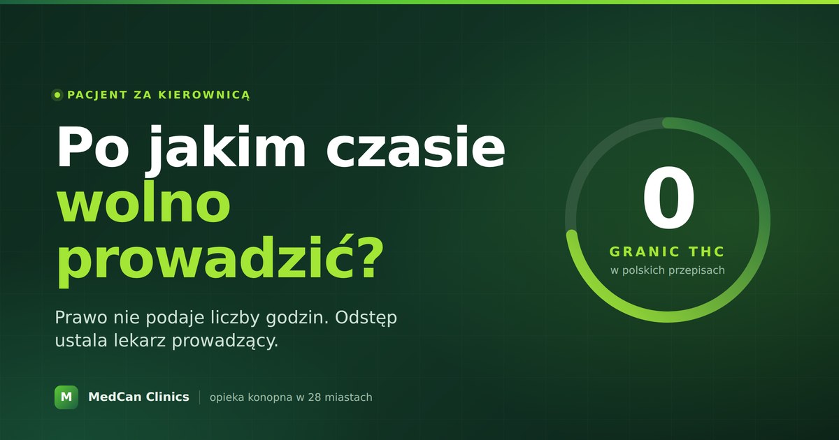 Po jakim czasie po medycznej marihuanie można prowadzić samochód?