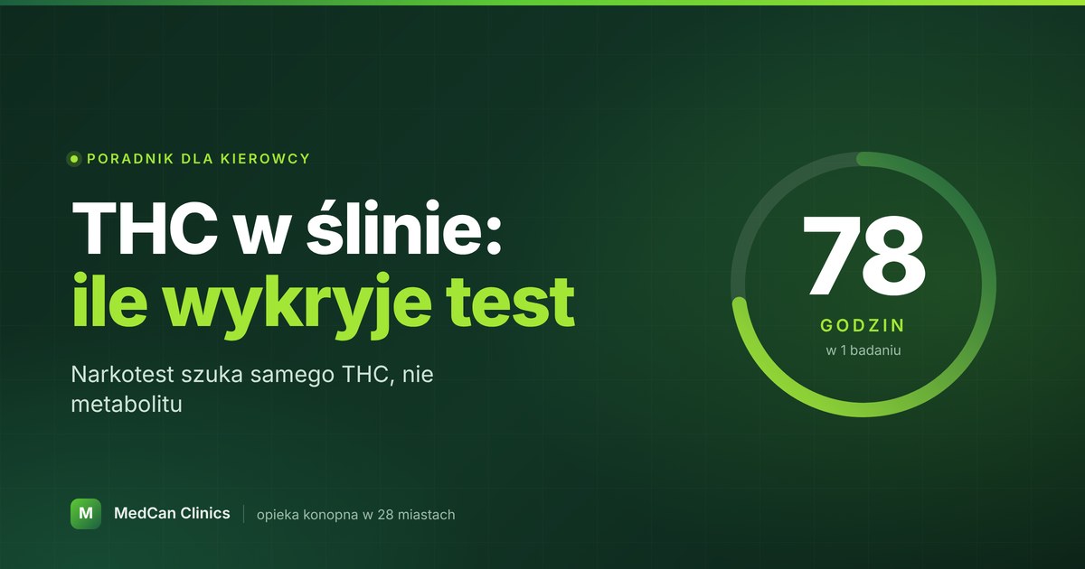 Ile THC utrzymuje się w ślinie? Co wykryje narkotest